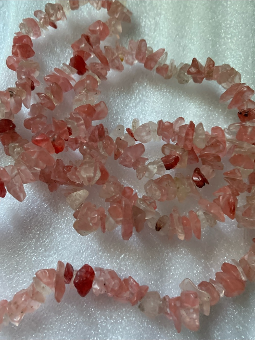 Cherry Quartz Bead Necklaceu - Elegant Women’s Jewelry